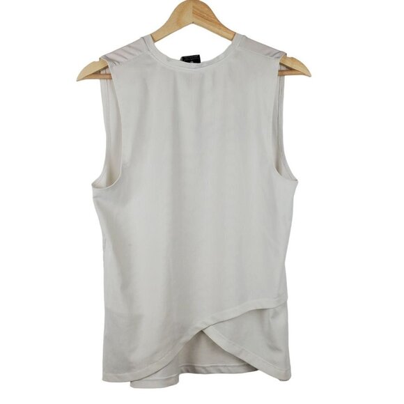 NIKE Pro‎ Intertwist Muscle Tank Top Womens Large L White Black Tulip Back Train - Picture 2 of 9